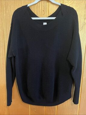 aerie Black Ribbed Sweater